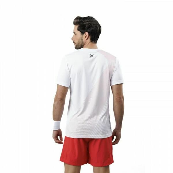 Kortærmet T-shirt til Mænd Drop Shot Airam JMD Hvid - XL