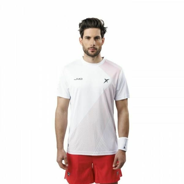 Kortærmet T-shirt til Mænd Drop Shot Airam JMD Hvid - XL