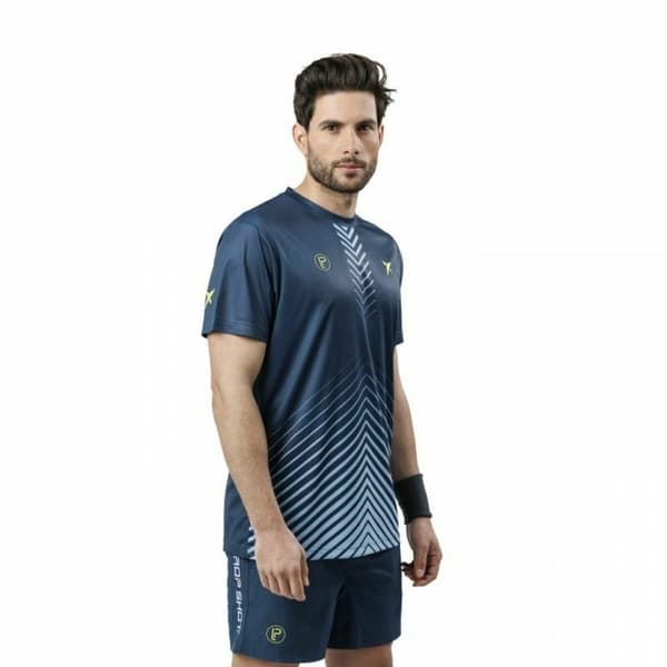 Kortærmet T-shirt til Mænd Drop Shot Bentor Lima Blå - XL