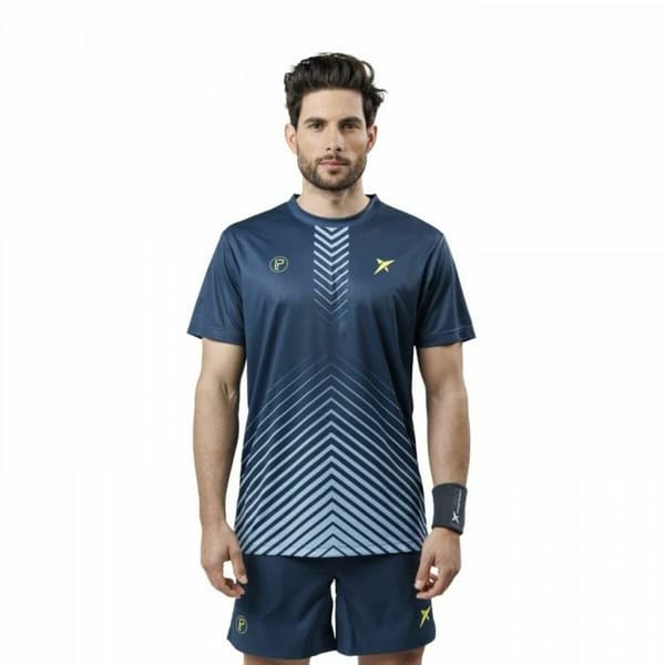 Kortærmet T-shirt til Mænd Drop Shot Bentor Lima Blå - XL