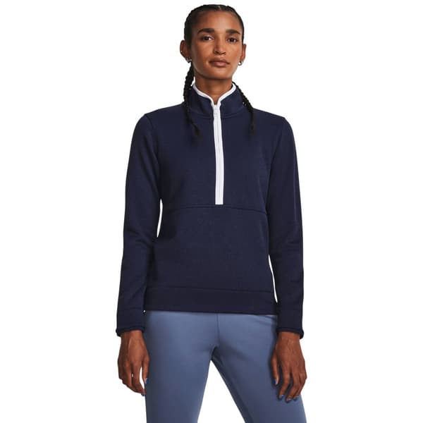 Under Armour Golf Halv Lynlå Sweatshirt Storm Blå M Kvinde