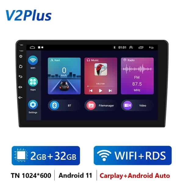Android Bil Multimedieafspiller, GPS, Carplay