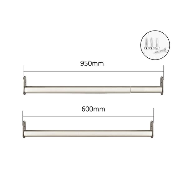 Säädettävä vaatetanko 60-95cm - Hopea