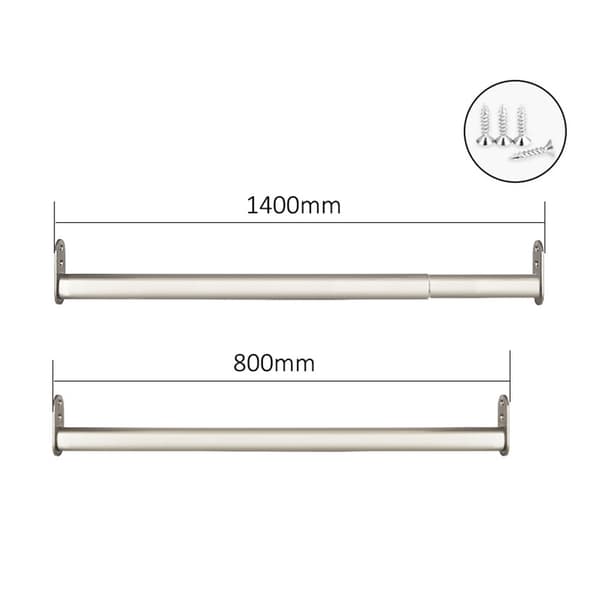 Justerbar Klesstang 80-140cm - Sølv