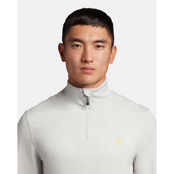 Lyle & Scott Tröja Med Halv Dragkedja Tonal Eagle Vit 2XL Kvinna