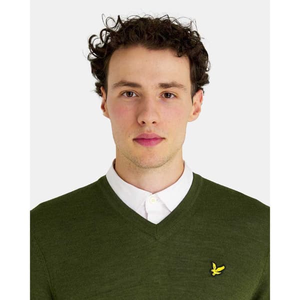 Lyle & Scott V-aukkoinen Pusero Tonal Eagle Vihreä S Nainen