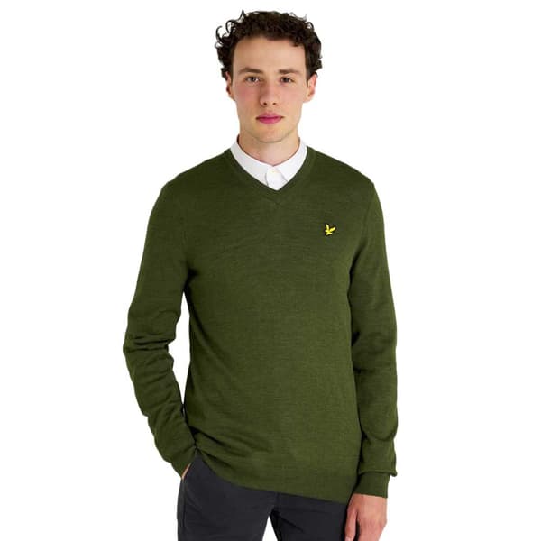 Lyle & Scott V-aukkoinen Pusero Tonal Eagle Vihreä S Nainen