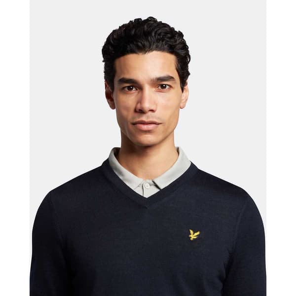 Lyle & Scott V-aukkoinen Pusero Tonal Eagle Sininen XL Nainen