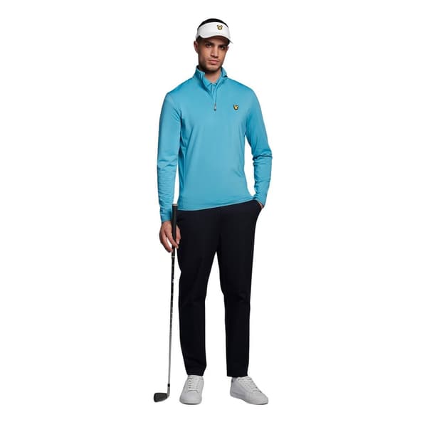 Lyle & Scott Halv Lynlås Fleece Tech Blå 2XL Kvinde