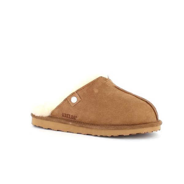 Axelda Åbo 39 - Fårskinnstoffla Chestnut/Creme