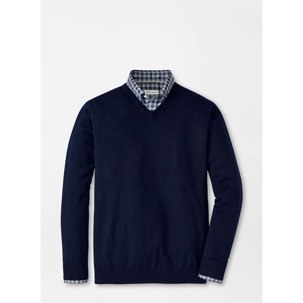 Peter Millar V-aukkoinen Pusero Autumn Crest Merino V-pääntie Ruskea S Nainen