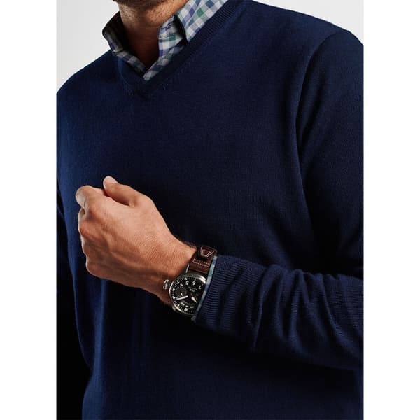 Peter Millar V-aukkoinen Pusero Autumn Crest Merino V-pääntie Ruskea S Nainen