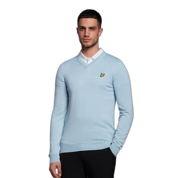 Lyle & Scott V-aukkoinen Pusero Sininen S Nainen
