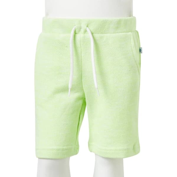 Shorts til børn str. 128 med snøre neongul