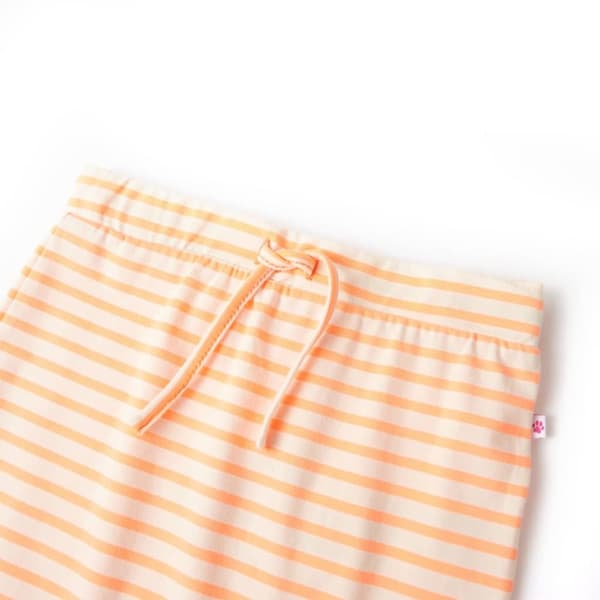 Rak kjol med ränder för barn fluorescerande orange 104