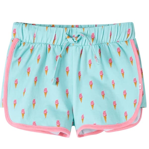 Shorts för barn med snöre ljus mint 104