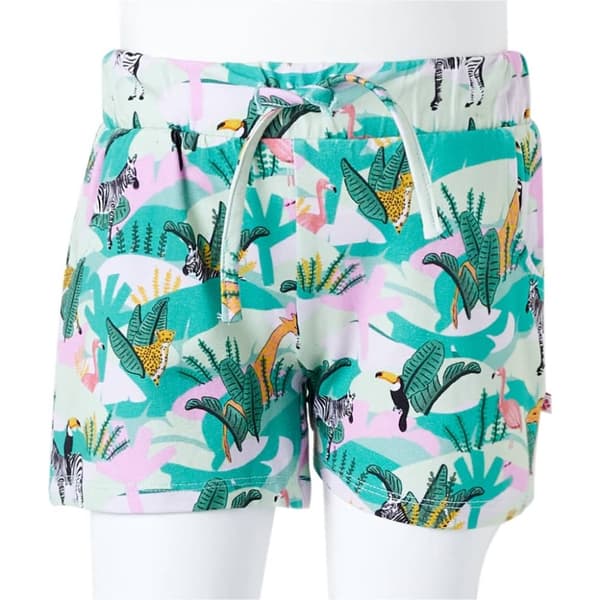 Shorts med snöre för barn ljus mintgrön 116
