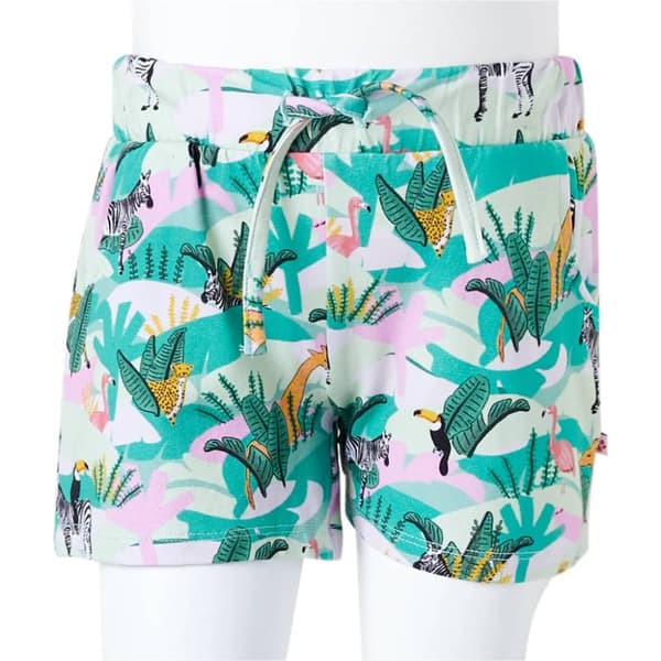 Shorts med snöre för barn ljus mintgrön 140