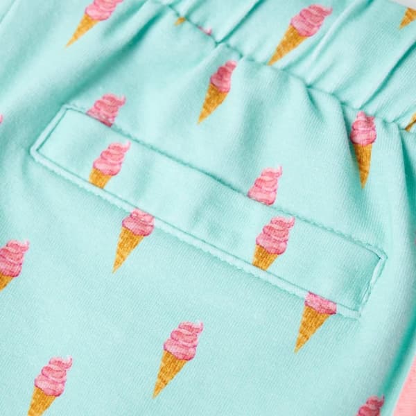 Shorts för barn med snöre ljus mint 92