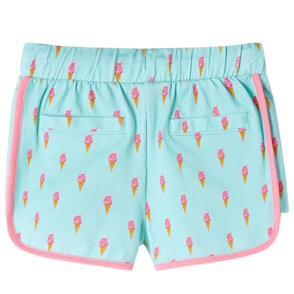 Shorts för barn med snöre ljus mint 92