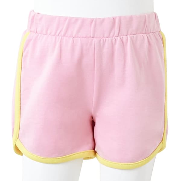 Barnshorts med rand ljusrosa 116