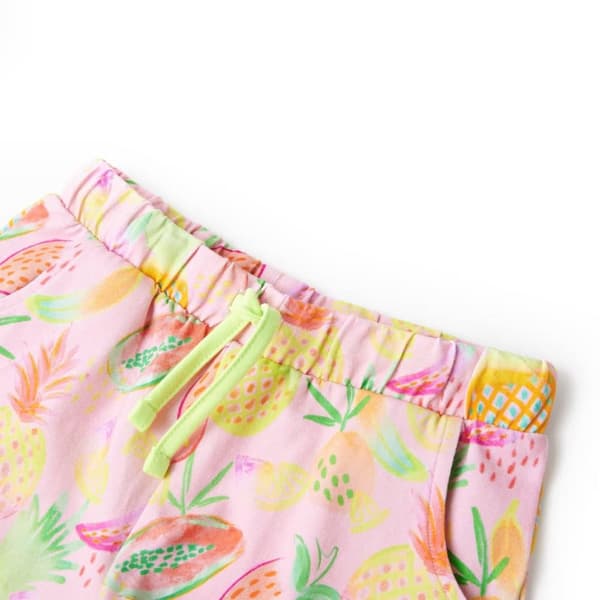 Barnshorts med snöre mild rosa 140