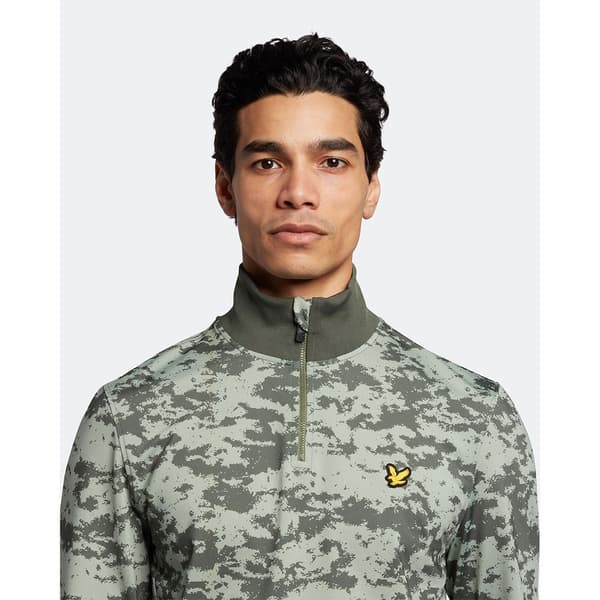 Lyle & Scott Halv Lynlås Fleece Seafoam  S Kvinde