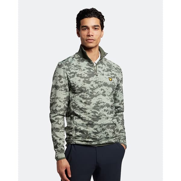 Lyle & Scott Halv Lynlås Fleece Seafoam  S Kvinde