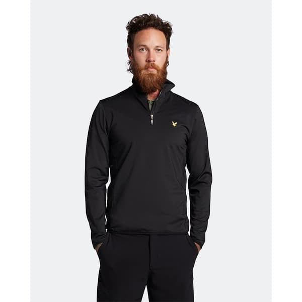 Lyle & Scott Halv Blixtlåsfleece Tonal Eagle  2XL Kvinna