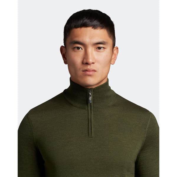 Lyle & Scott Sweater Med Halv Lynlås Tonal Eagle  2XL Kvinde