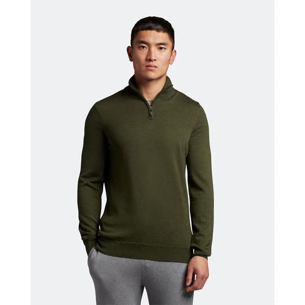 Lyle & Scott Sweater Med Halv Lynlås Tonal Eagle  2XL Kvinde