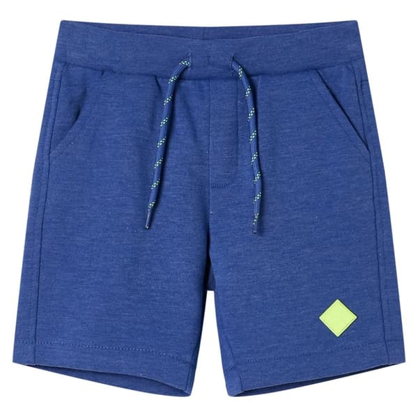 Barnshorts med snöre blå melange 116