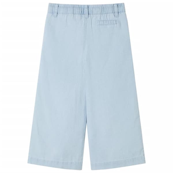 Barnbyxor mjuk denimblå 128