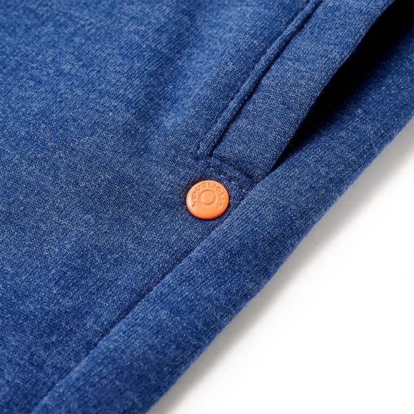 Barnshorts med snöre mörkblå melange 140