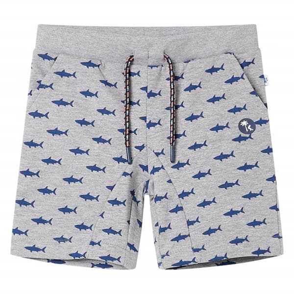 Shorts til børn str. 104 med snøre lys gråmeleret