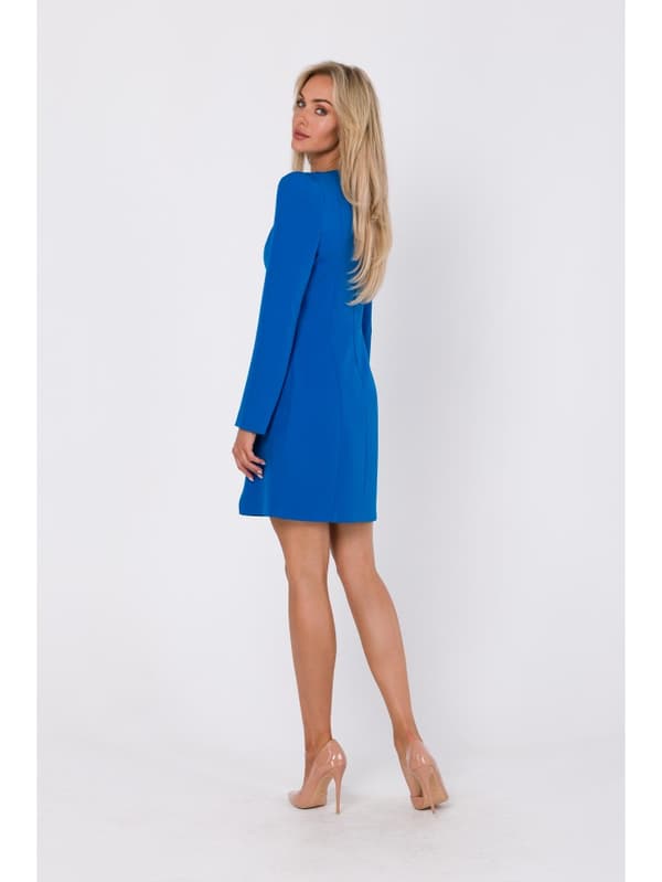 M755 Mekko muotoiluompeleilla - sininen, koko - S