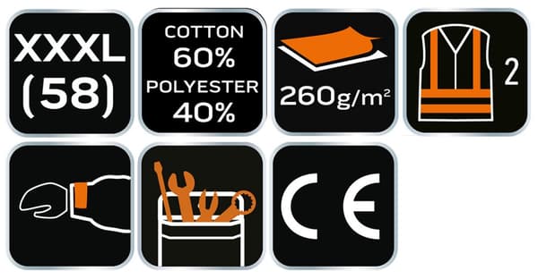 Højsyns sweatshirt 40% polyester, 60% bomuld, 260 g/m2, størrelse XXXL