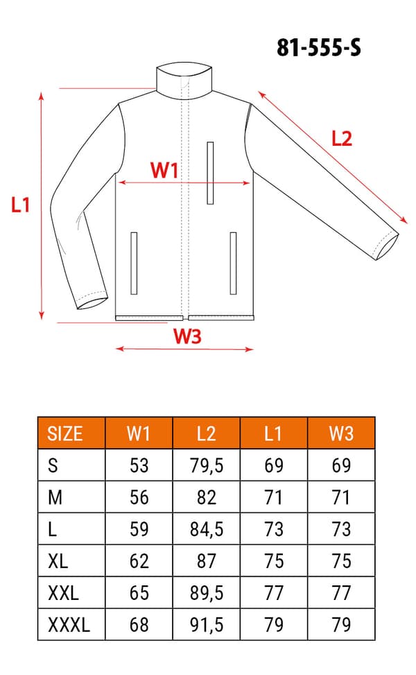 Stickad sweatshirt förstärkt med softshell-tyg, storlek S