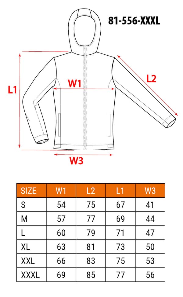 Strikket sweatshirt, isoleret med hætte, str. XXXL