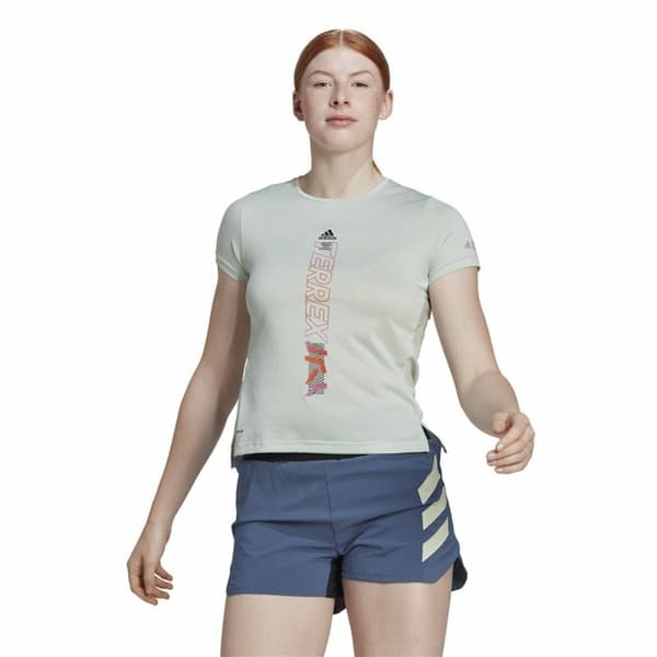 T-shirt med kortärm Dam Adidas Agravic Varmvit - XS
