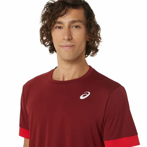 T-shirt med kortärm Herr Asics Court Mörkröd Tennis - S