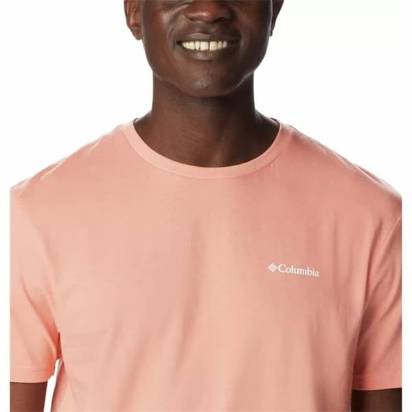 Kortærmet T-shirt til Mænd Columbia North Cascades Laksefarvet - M