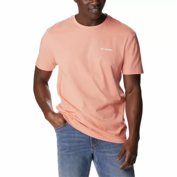 Kortærmet T-shirt til Mænd Columbia North Cascades Laksefarvet - M