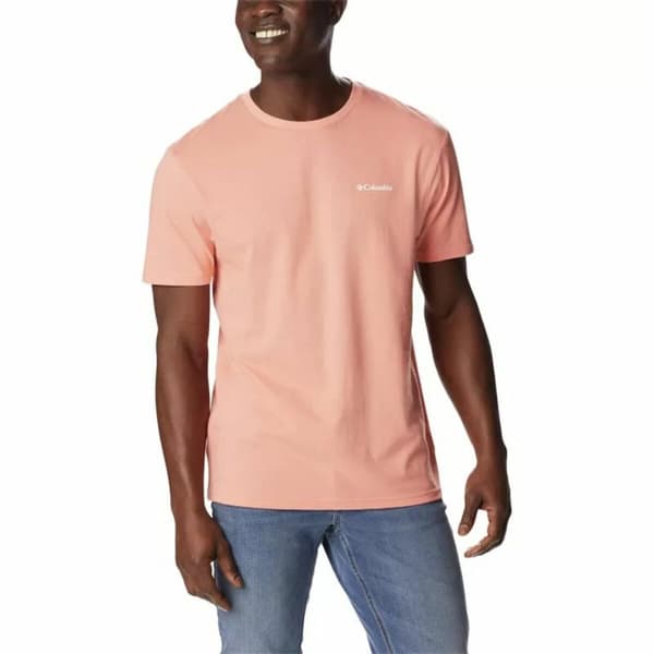 Kortærmet T-shirt til Mænd Columbia North Cascades Laksefarvet - M