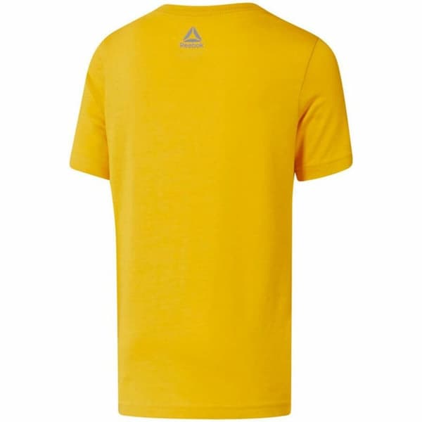Kortærmet T-shirt til Børn Reebok Elemental Gul - 3-4 år