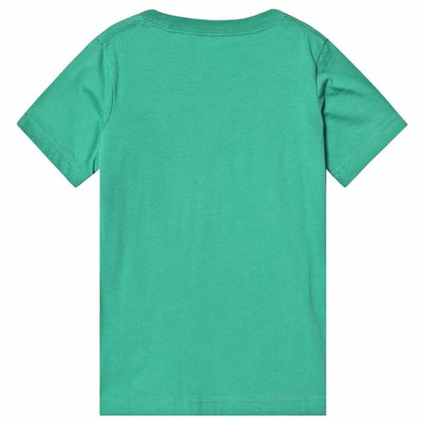 Børne Kortærmet T-shirt Converse Stripe Star Chevron Grøn - 8-10 år