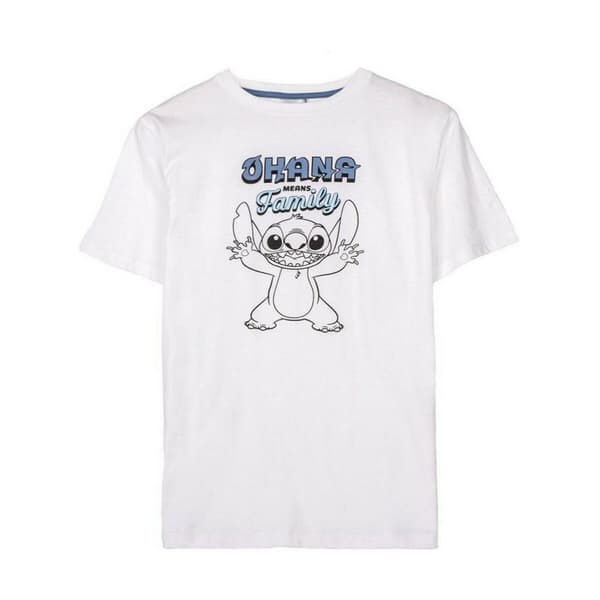 Kortærmet T-shirt til Mænd Stitch Hvid - S