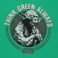 Miniatyrbillede 2 af 3: Kortærmet T-shirt Star Wars Yoda Think Green Grøn Unisex - S