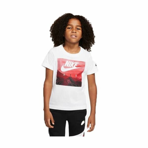 Barn T-shirt med kortärm Nike Air View Vit - 3 år