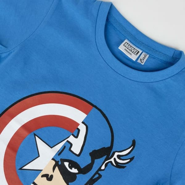 Børne Kortærmet T-shirt The Avengers Blå - 10 år